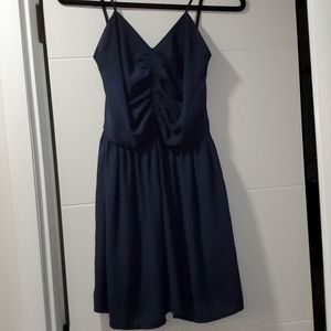 Aqua navy sleeveless dress